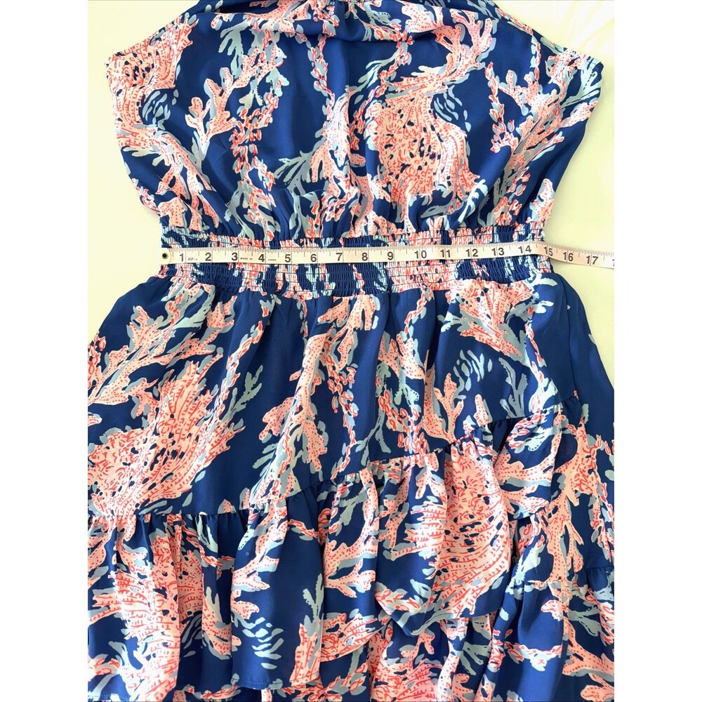 Lilly Pulitzer Pamelyn Dress Borealis Blue Womens 16 Swim On Over All Over Print - Picture 9 of 15